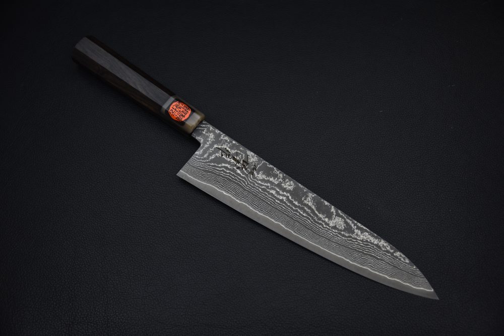 Tanaka Shigeki SG2 Black Damascus Gyuto 240mm Ébène