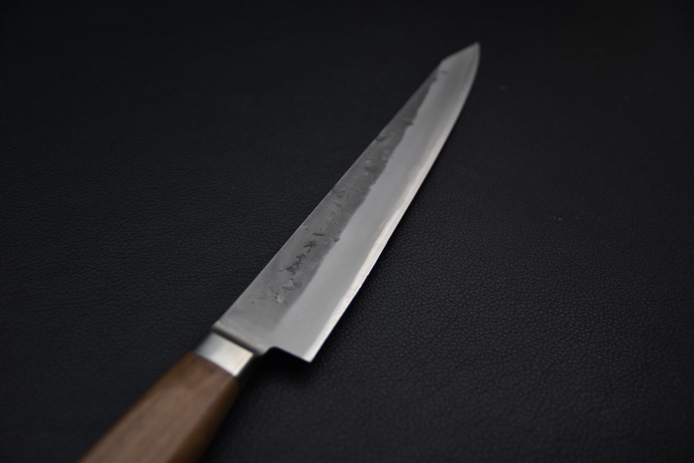 Hitohira TD Aogami #2 Stainless Clad Nashiji Yo Sujihiki 240mm Noyer