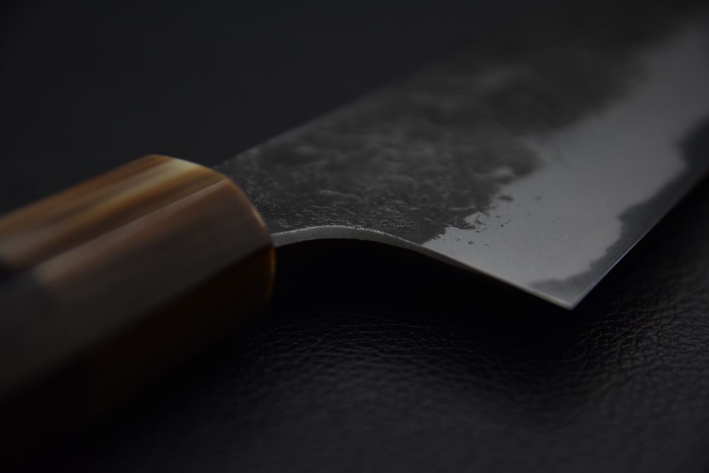 Mazaki Hamono Shirogami #2 Kuro Nashiji Gyuto 240mm Ébène