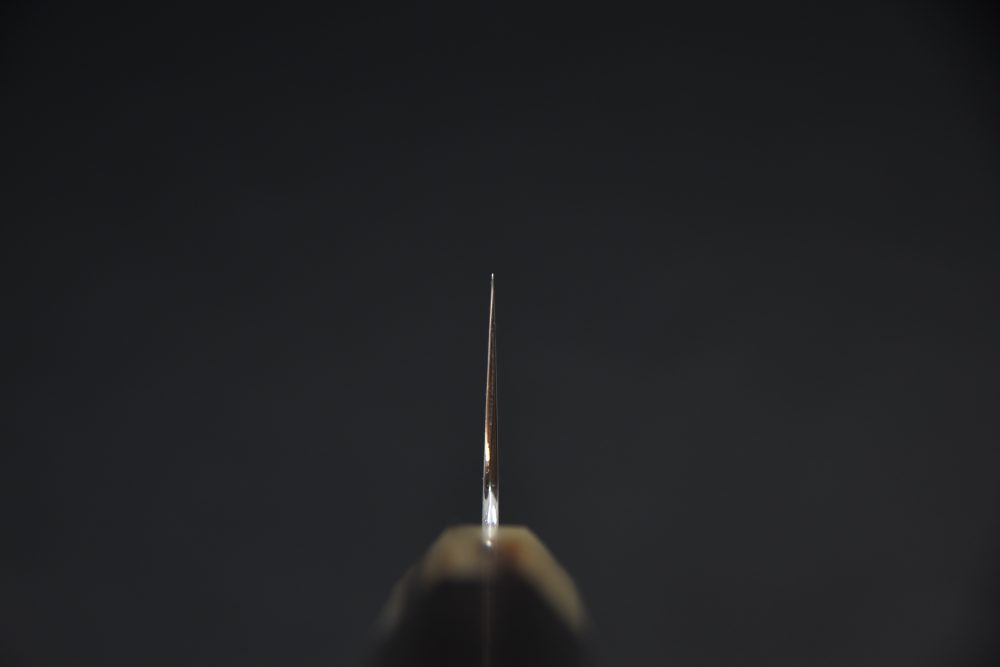 Takada no Hamono Mizu Honyaki Shirogami #2 Kiritsuke Gyuto 180mm Ébène