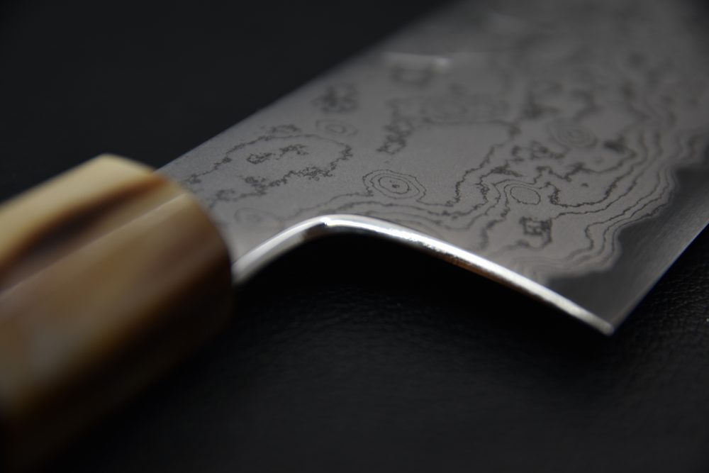 Hitohira Togashi Shirogami #1 Damascus Gyuto 240mm Ébène