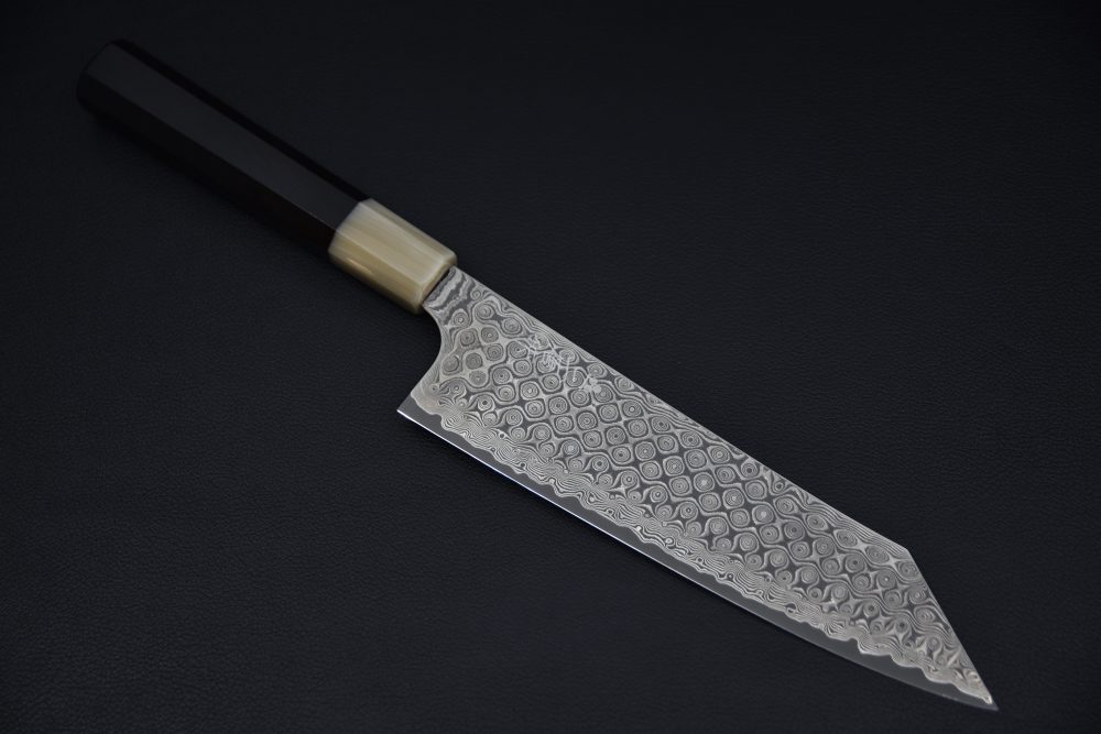 Nigara Hamono SG2 Anmon Damascus Kiritsuke Gyuto 210mm Ébène