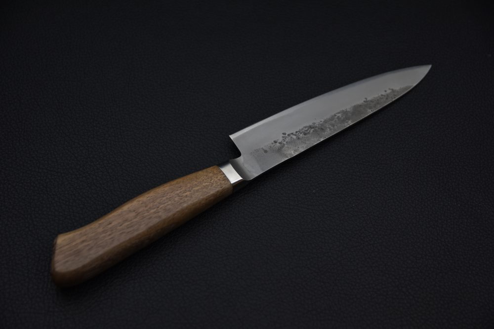 Hitohira TD Aogami #2 Stainless Clad Nashiji Yo Petty 125mm Walnut