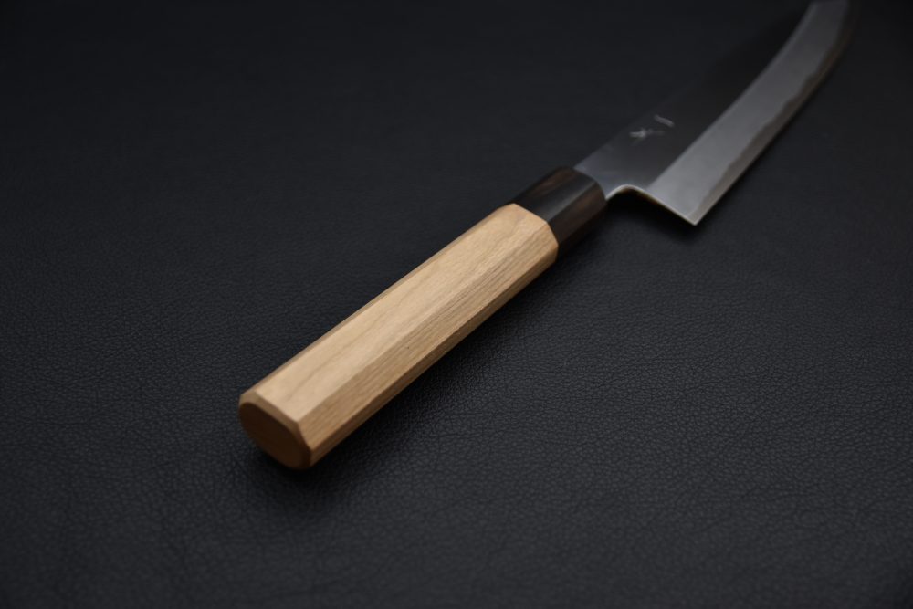 Hitohira Kikuchiyo Kyuzo Shirogami #2 Migaki Gyuto 210mm Cerisier