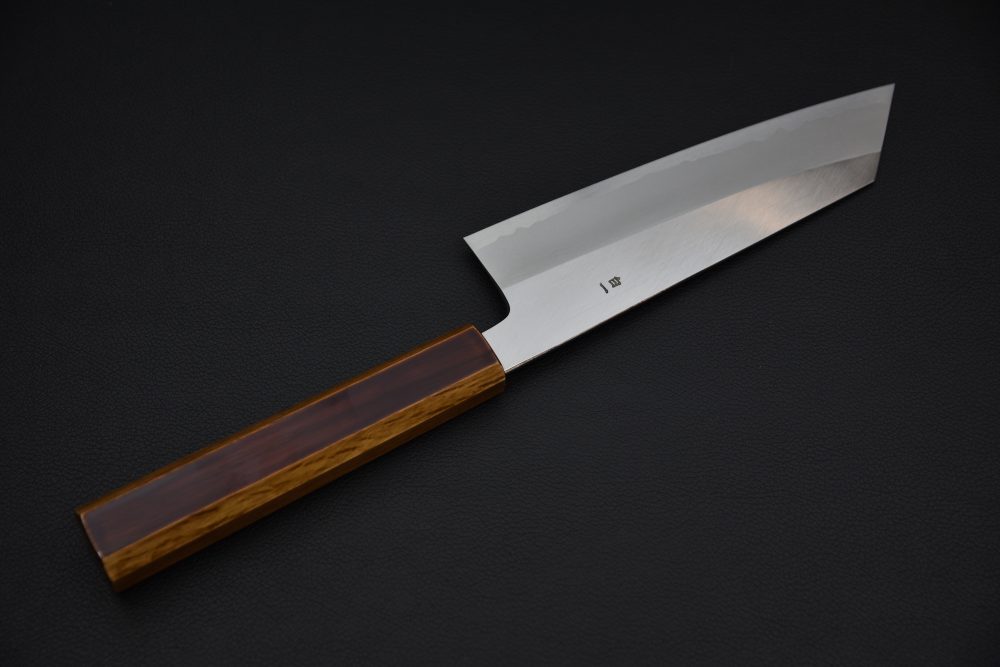 Hado Junpaku Shirogami #1 Stainless Clad Bunka 180mm Chêne Laqué