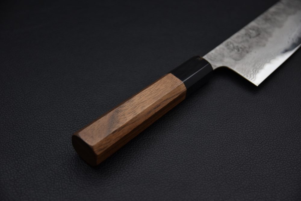 Hatsukokoro Aogami Super Damascus Kurouchi Bunka 170mm Noyer