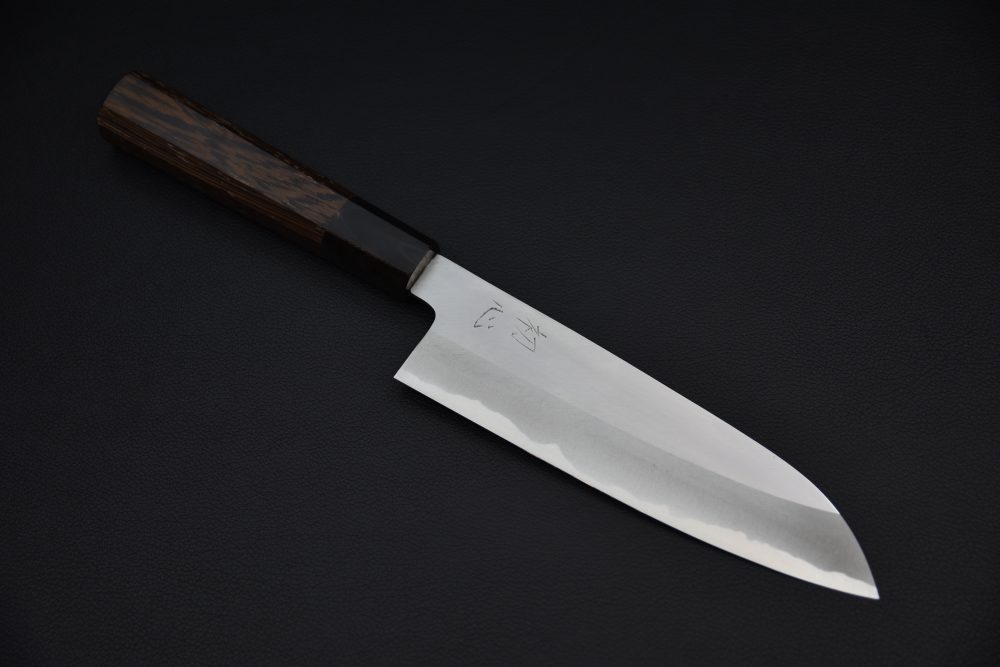 Hatsukokoro Shirahama Shirogami #2 Migaki Santoku 180mm Wenge