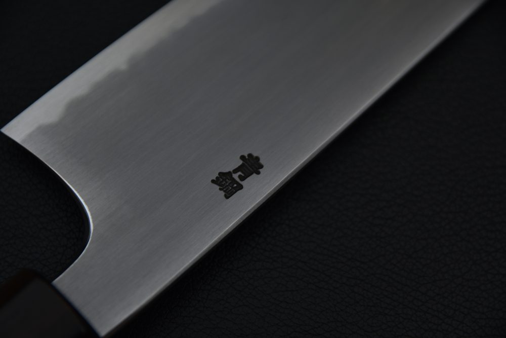 Hitohira Gorobei Rikichi Aogami #2 Kasumi Santoku 170mm Cherry