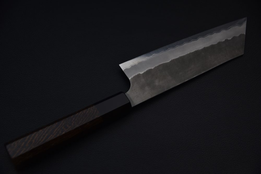 Nigara Hamono Aogami Super Migaki Tsuchime Nakiri Kiritsuke 180mm Tagayasan