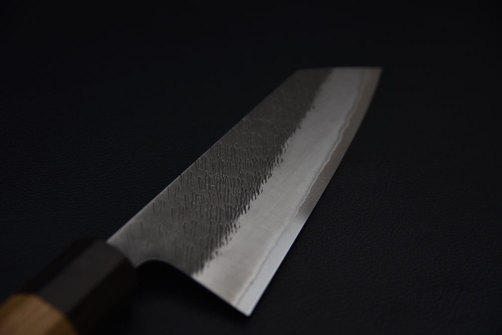Yoshikane Hamono Shirogami #2 Stainless Clad Tsuchime Bunka 165mm