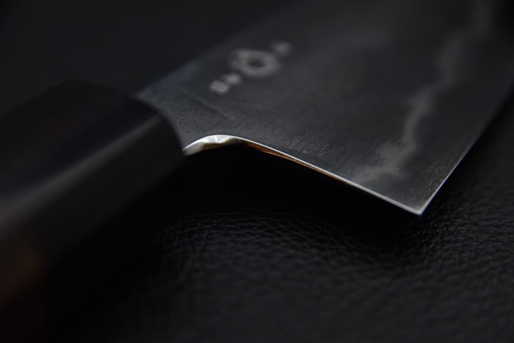 Takada no Hamono Aogami #1 Suiboku Santoku 180mm Rosewood