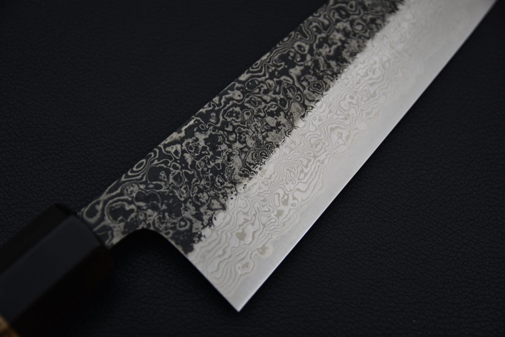 Yoshikane Hamono SLD Damascus Gyuto 210mm Burnt Chestnut