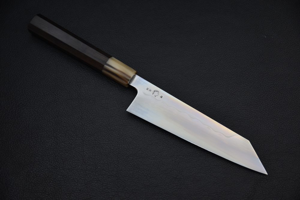 Takada no Hamono Mizu Honyaki Shirogami #2 Kiritsuke Gyuto 180mm Ébène