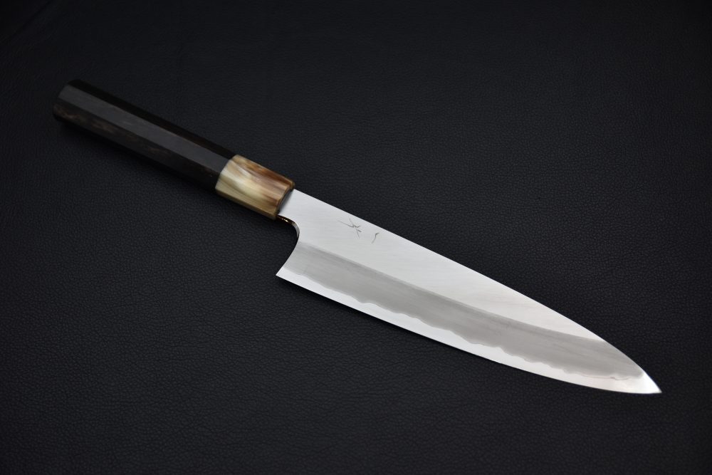 Hitohira Togashi Aogami #1 Stainless Clad Gyuto 210mm Ébène de Makassar