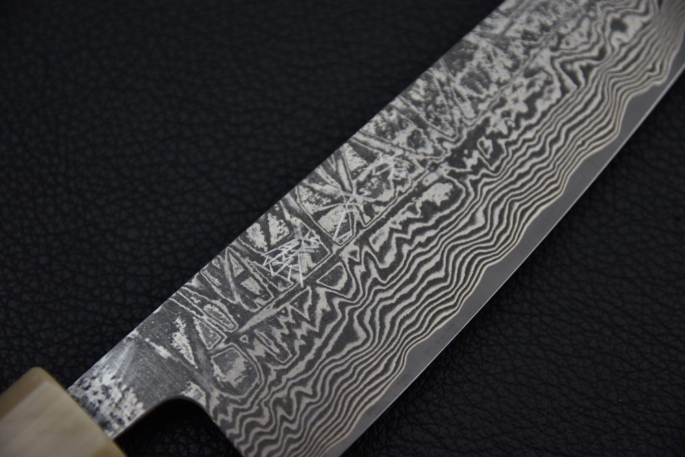 Shiro Kamo SG2 Kurozome Damascus Petty 150mm Ébène