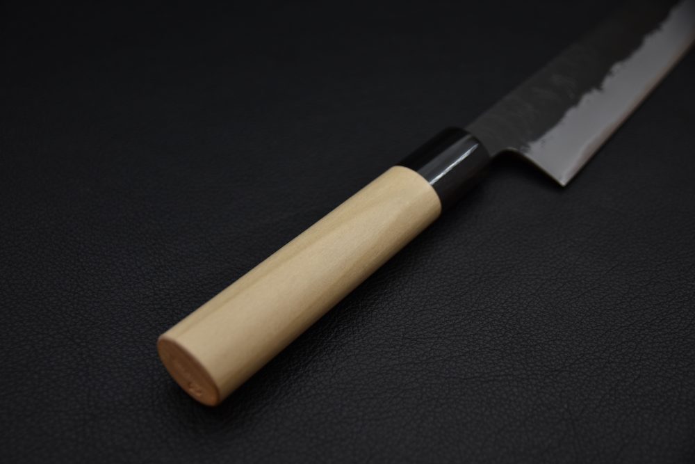 Mutsumi Hinoura Kurouchi Shirogami #2 Sujihiki 270mm Ho