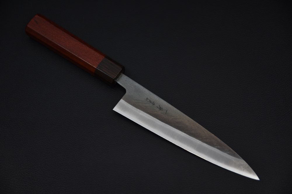 Hitohira TD Aogami #2 Stainless Clad Kurouchi Petty 150mm Padauk