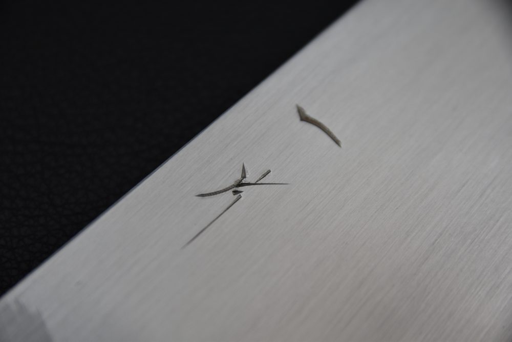 Hitohira Togashi Shirogami #2 Chinese Cleaver 220mm Gumi (#7)