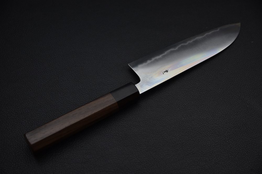 Takada no Hamono Aogami #1 Suiboku Santoku 180mm Rosewood