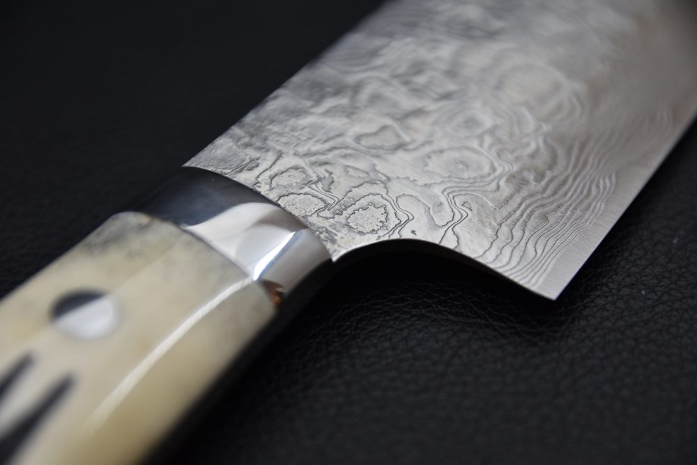 Takeshi Saji R2 Damascus Gyuto 240mm Corne De Cerf