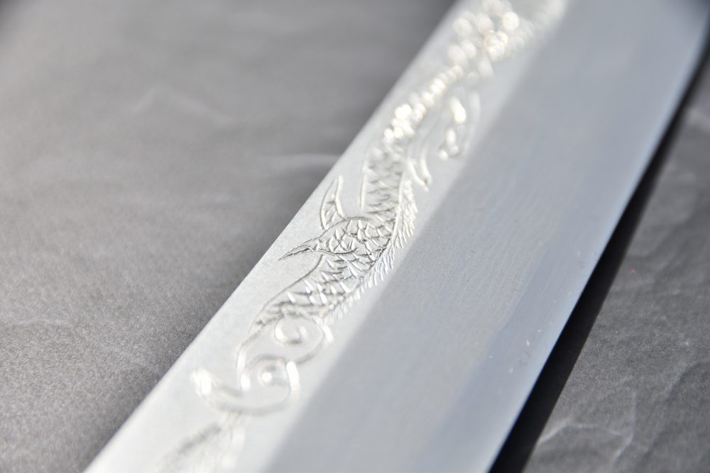 Sakai Takayuki Zangetsu Dragon Ginsan Sakimaru Takohiki 330mm Ébène