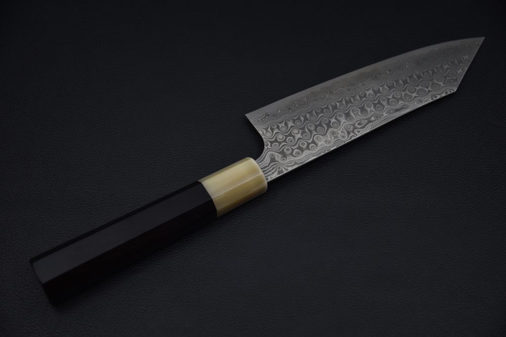 Nigara Hamono SG2 Anmon Damascus Bunka 180mm Ébène