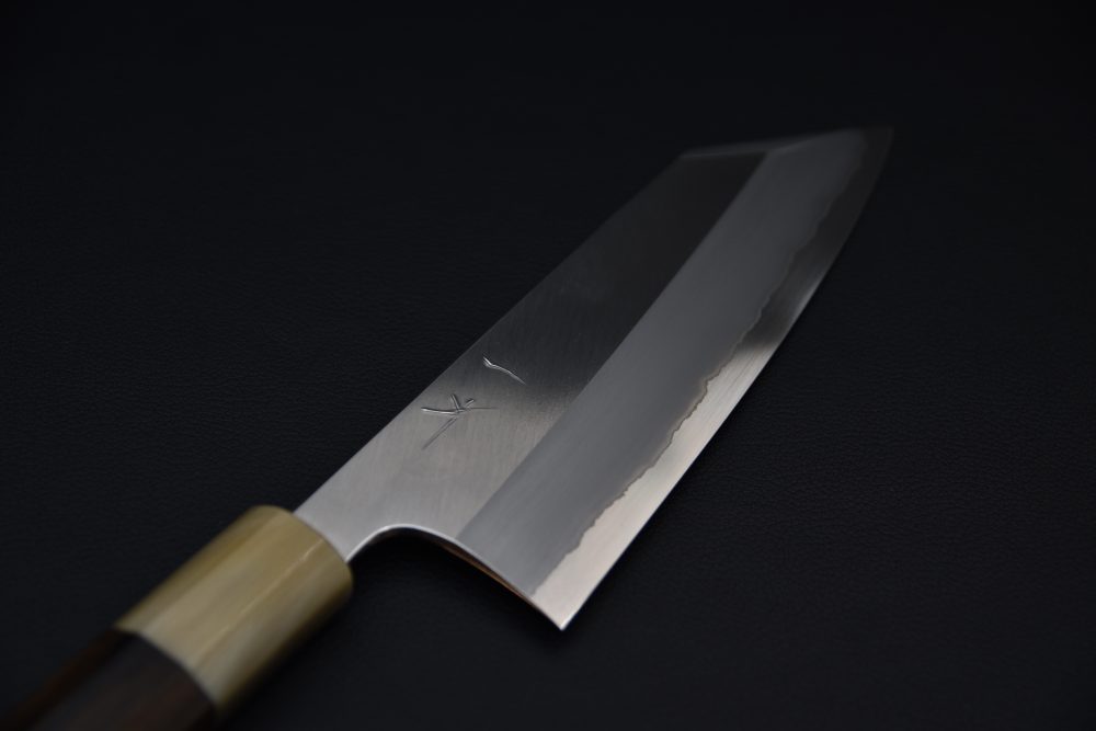 Hitohira Togashi Shirogami #1 Stainless Clad Migaki Bunka 180mm Ziricote