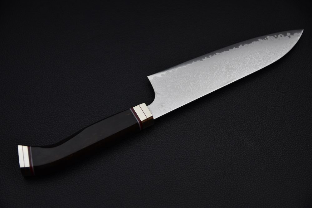 Hitohira Imojiya TH Damascus Santoku 180mm Fusion Tagayasan