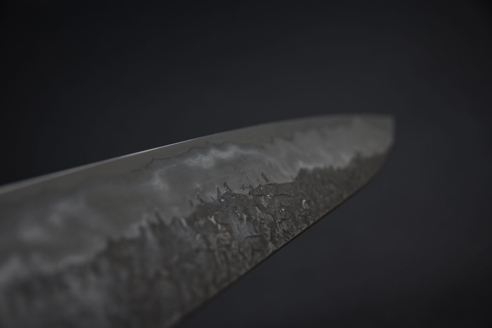 Kisuke Manaka 間中貴輔 Kokuenn Damsacus Aogami #1 Gyuto 275mm Kurouchi Tsuchime Ébène