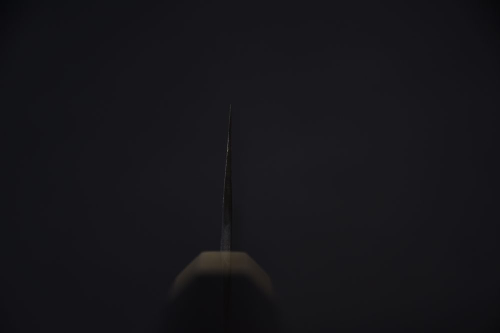 Yoshimi Kato Aogami Super Kurouchi Damascus Santoku 180mm Ébène