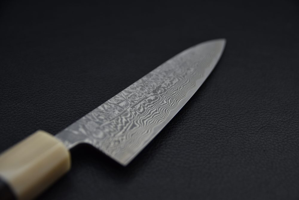 Shiro Kamo SG2 Kurozome Damascus Petty 150mm Ebony