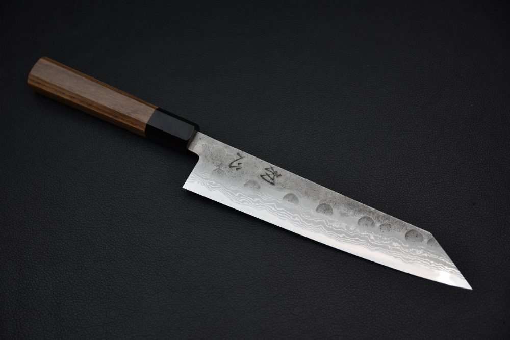 Hatsukokoro Aogami Super Damascus Kurouchi Kiritsuke Gyuto 210mm Walnut