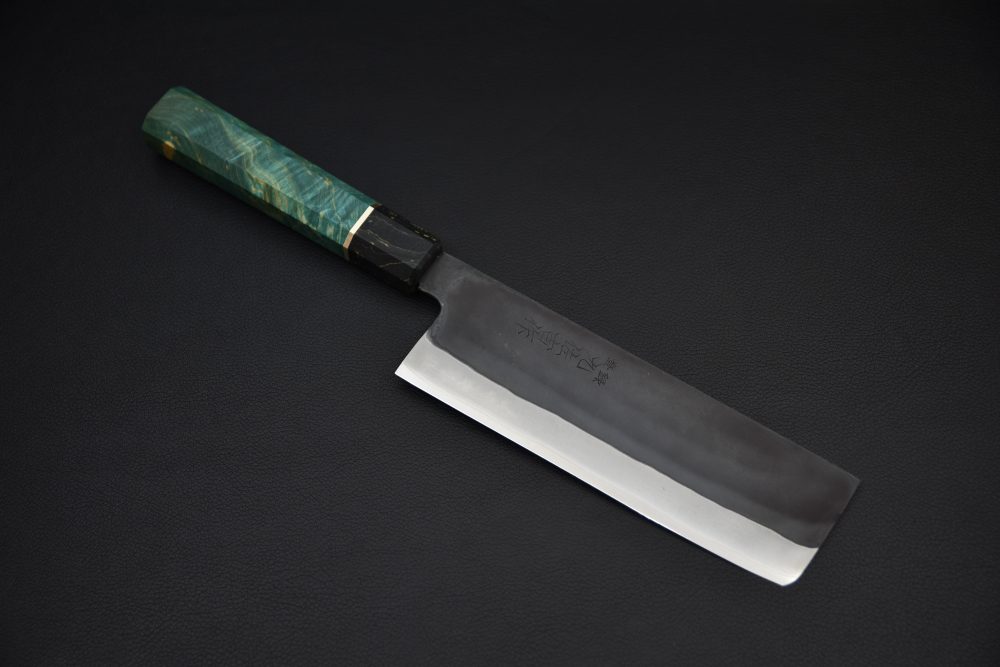 Yoshida Hamono HAP 40 Nakiri 165mm Kurouchi Loupe D'érable (Vert)