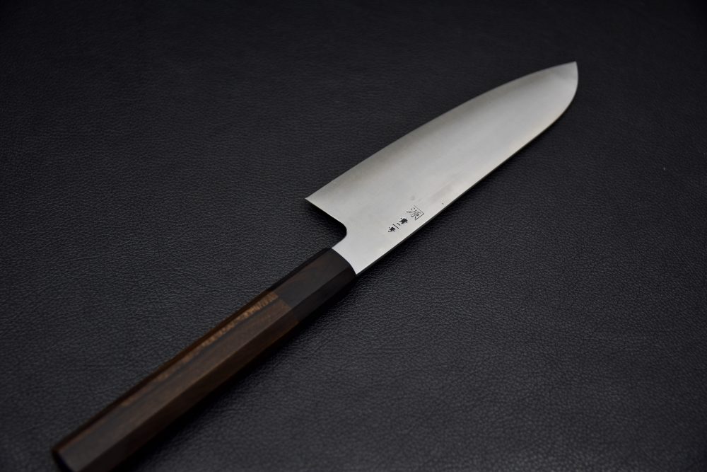 Shigeki Tanaka Santoku 180mm Migaki Aogami #2 Ziricote
