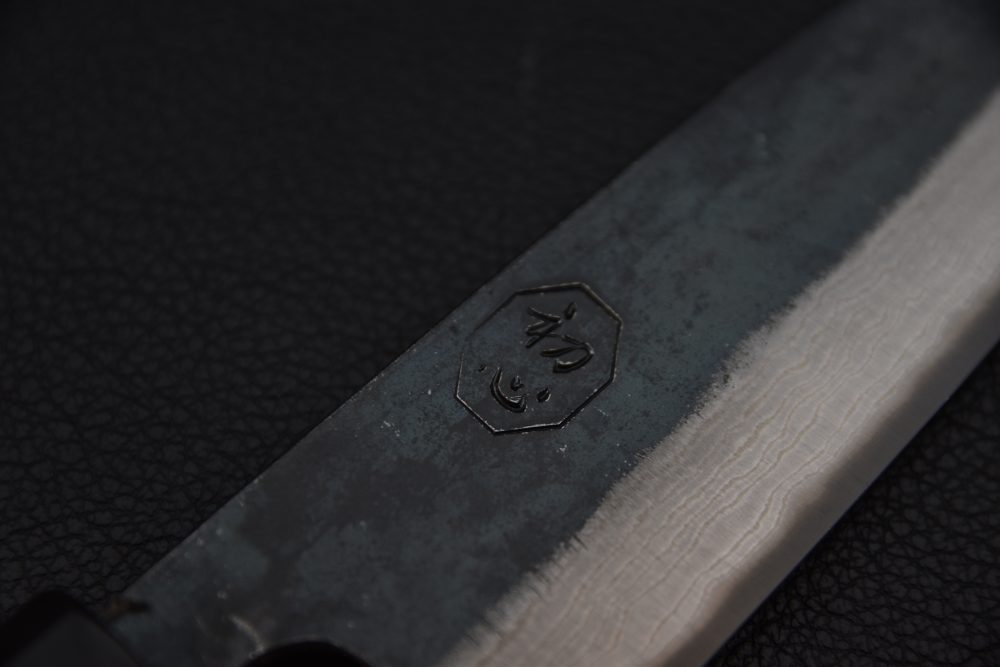Hatsukokoro Kumokage Aogami #2 Damascus Kurouchi Petty 150mm Tagayasan