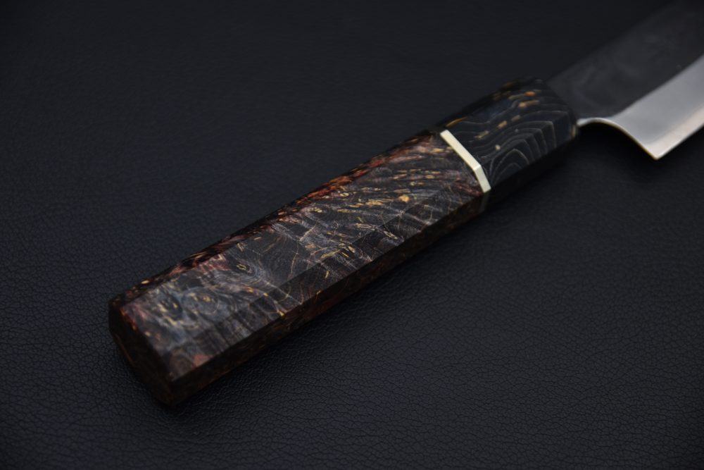 Yoshida Hamono HAP 40 Kiritsuke Petty 135mm Kurouchi Loupe D'érable (Noir)