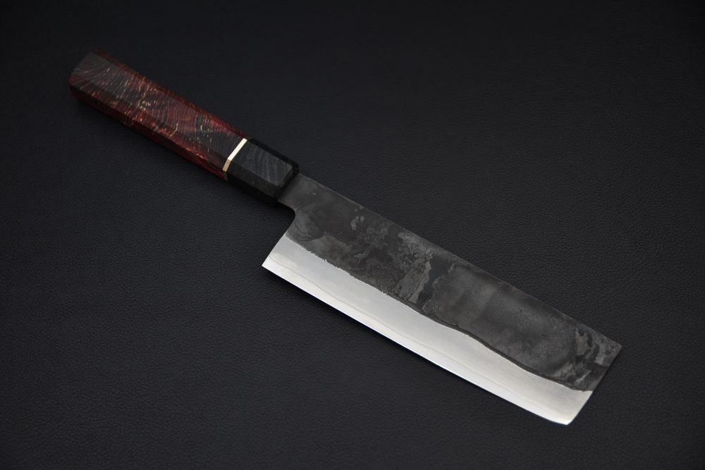 Yoshida Hamono HAP 40 Nakiri 165mm Kurouchi Loupe D'érable (Noir)
