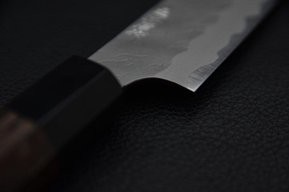 Nigara Hamono Aogami Super Migaki Tsuchime Kiritsuke Petty 120mm Tagayasan