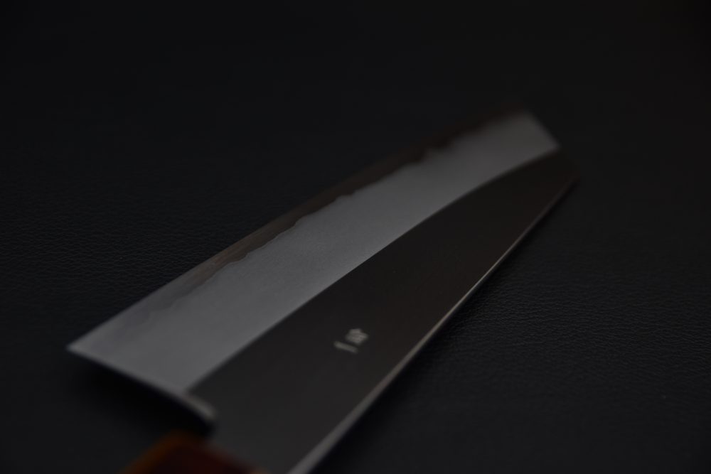 Hado Junpaku Shirogami #1 Stainless Clad Bunka 180mm Chêne Laqué