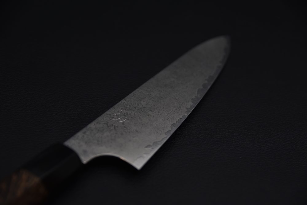 Hatsukokoro Ginyo Ginsan Tsuchime Damascus Petty 150mm Wenge