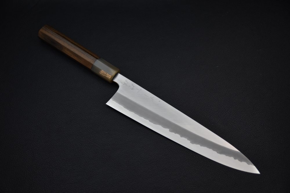Hitohira Tanaka Kyuzo Aogami #1 Stainless Clad Gyuto 240mm Ziricote