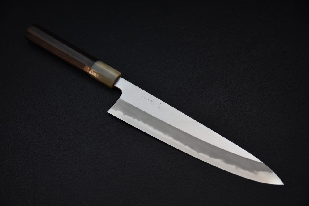 Hitohira Tanaka Kyuzo Aogami #1 Migaki Gyuto 240mm Taihei Ébène de Macassar