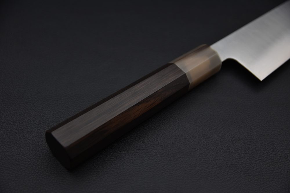 Hitohira AH Shirogami #2 Santoku 165mm Ébène