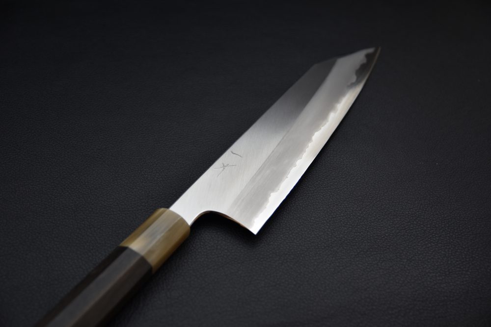 Hitohira Togashi Shirogami #1 Stainless Clad Kiritsuke Gyuto 240mm Taihei Ebony