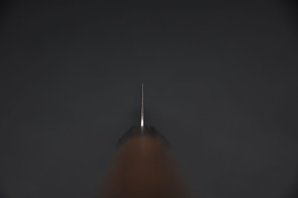 Hitohira Futana Nickel Damascus Petty 135mm Tagayasan