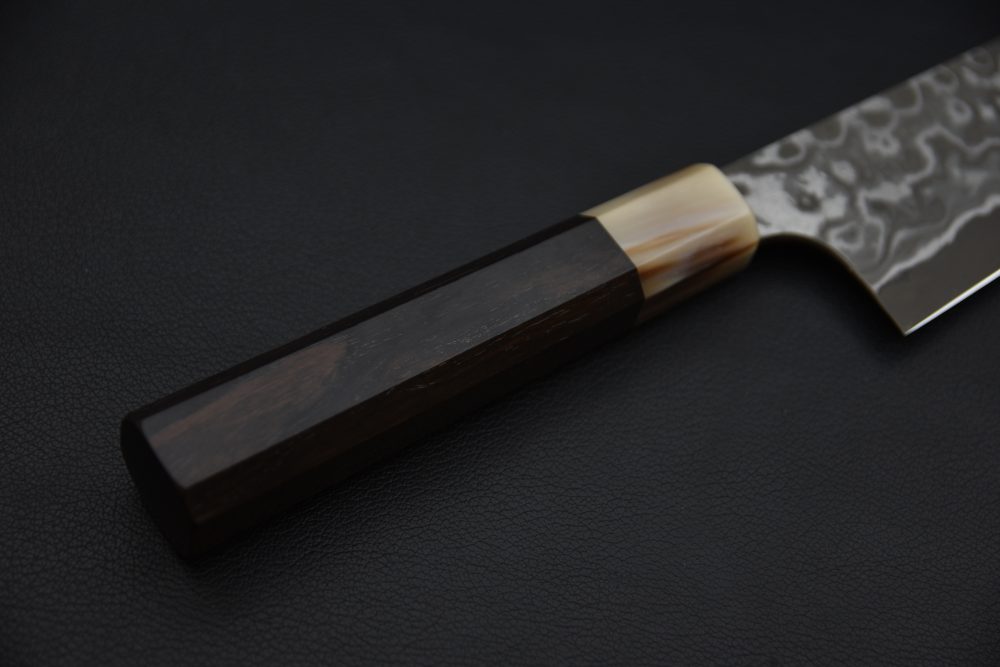 Nigara Hamono Aogami #2 Damascus 210mm Gyuto Ébène #2