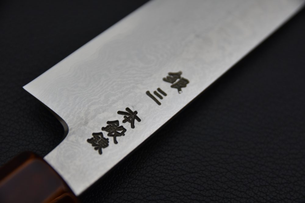 Hado Ginsan Damascus Kiritsuke Petty 150mm Kijiro Laqué