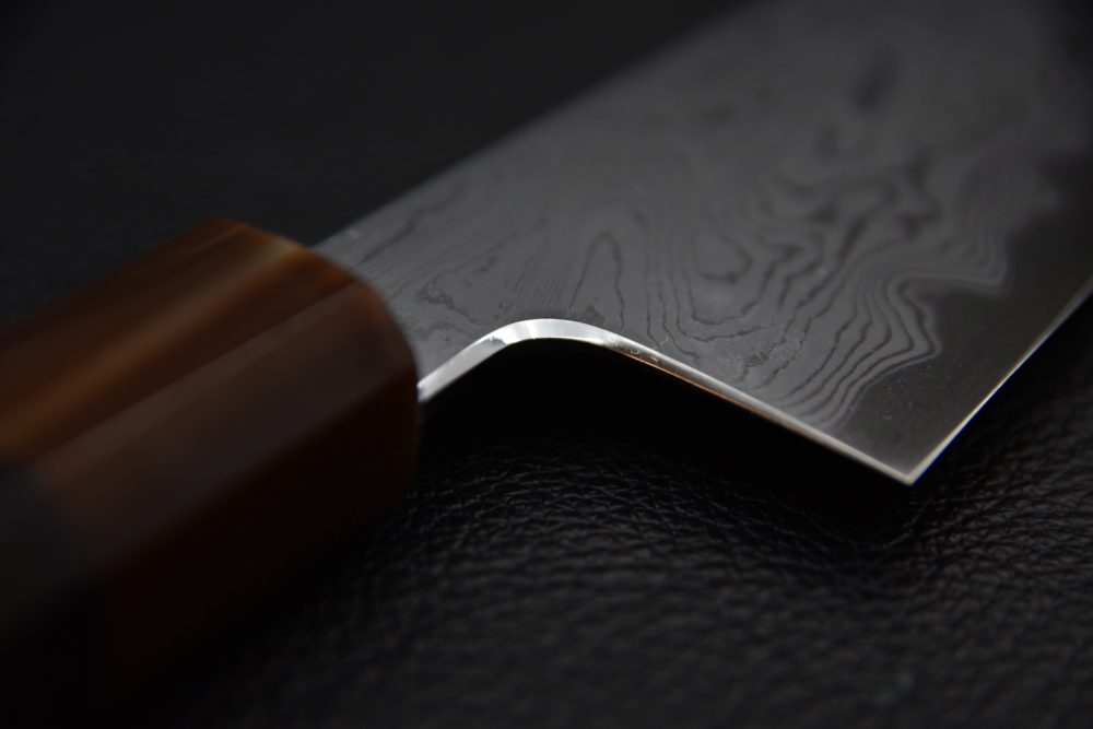 Nakagawa Uchihamono Aogami #1 Suminagashi Bunka 180mm Ébène