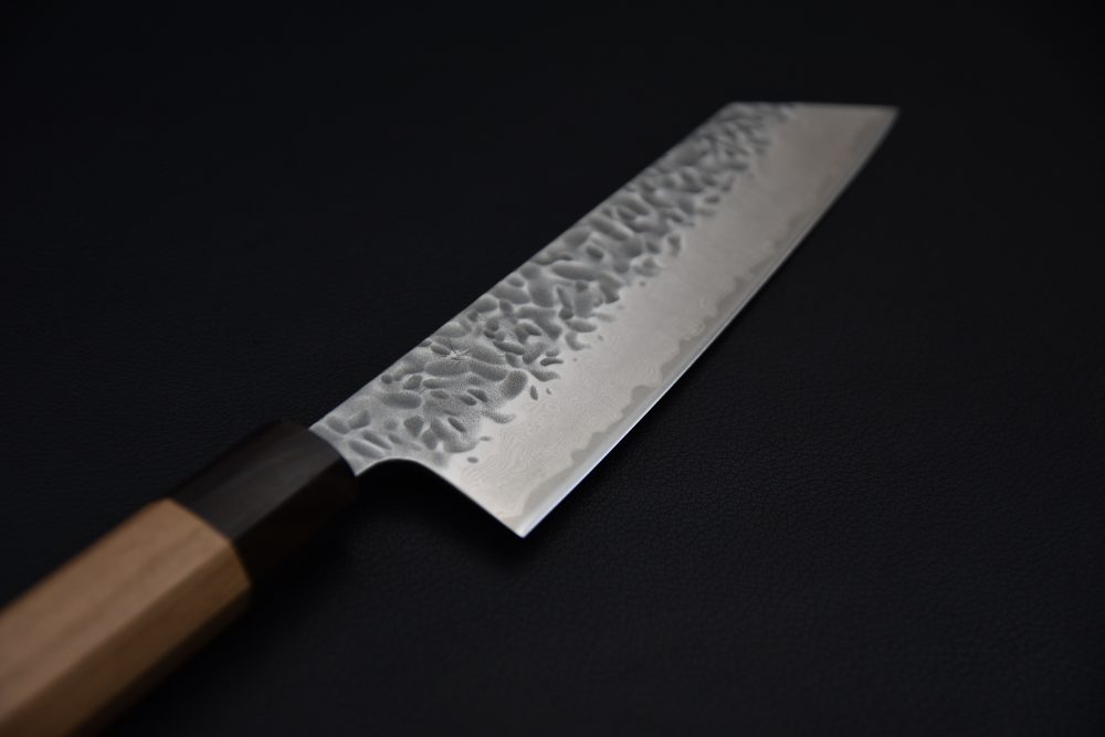 Hitohira Futana Stainless Tsuchime Damascus Bunka Cherry