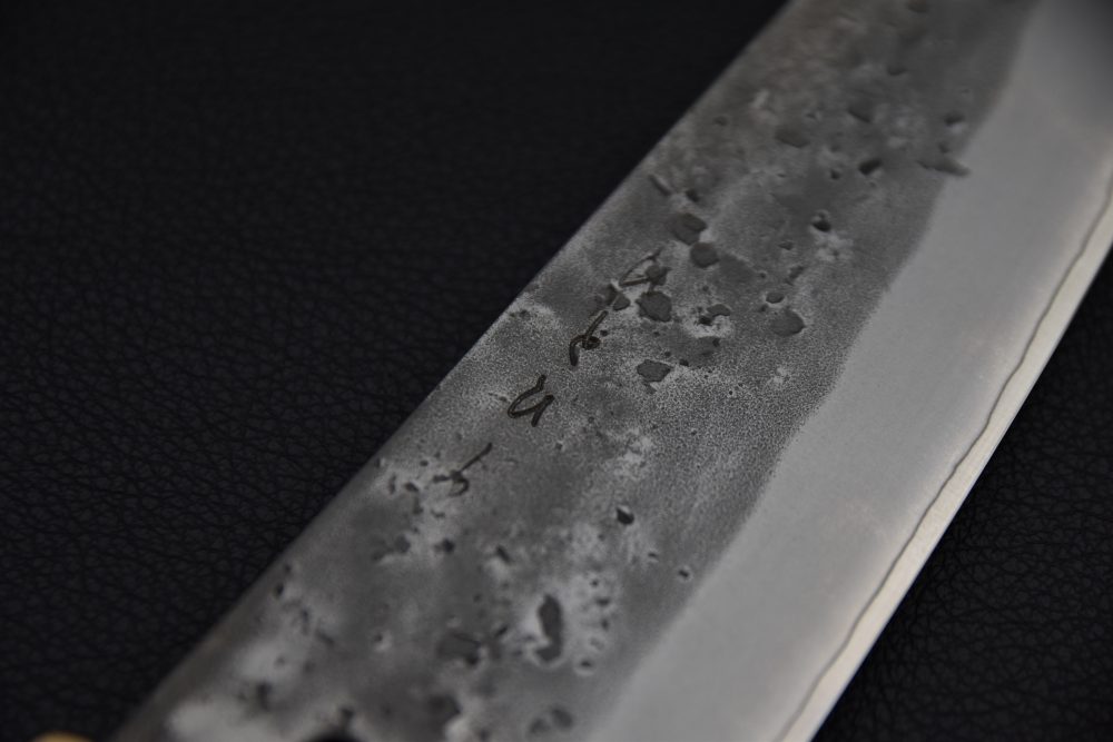 Hitohira TD SLD Nashiji Santoku 165mm Noyer